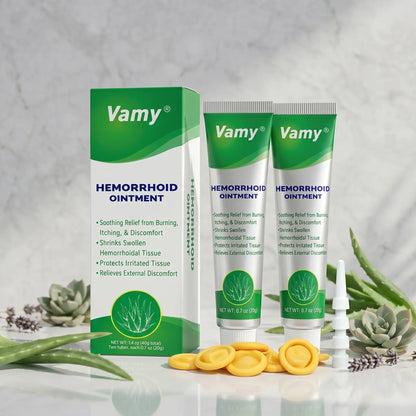 Organic Hemorrhoid Treatment Cream-Gel with Soothing Aloe Vera, Anti-Itch Relief for Pain & Swelling, Alcohol-Free Formula for Sensitive Skin, Unisex, 1.4 oz with Finger Cots