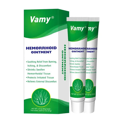 Organic Hemorrhoid Treatment Cream-Gel with Soothing Aloe Vera, Anti-Itch Relief for Pain & Swelling, Alcohol-Free Formula for Sensitive Skin, Unisex, 1.4 oz with Finger Cots