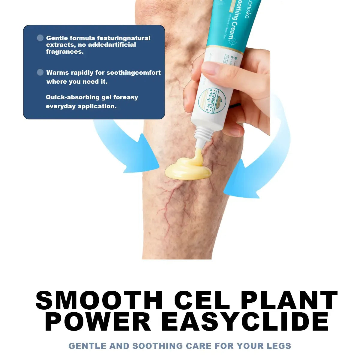 Leg Relief Gentle Herbal Varicose VeinsCream-External Use for Pain, Swelling, and Vein Repair |Soothing Massage Lotion for Body & SkinComfort-30g