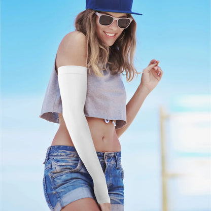 Sun Protection UV Garden Arm Sleeves with Thumb Hole Watch Hole for Men Women UPF 50+ Compression Cooling Football Sleeves Breast Cancer Awareness fallfreshness sport gloves