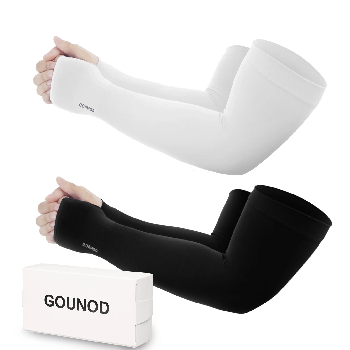 Sun Protection UV Garden Arm Sleeves with Thumb Hole Watch Hole for Men Women UPF 50+ Compression Cooling Football Sleeves Breast Cancer Awareness fallfreshness sport gloves