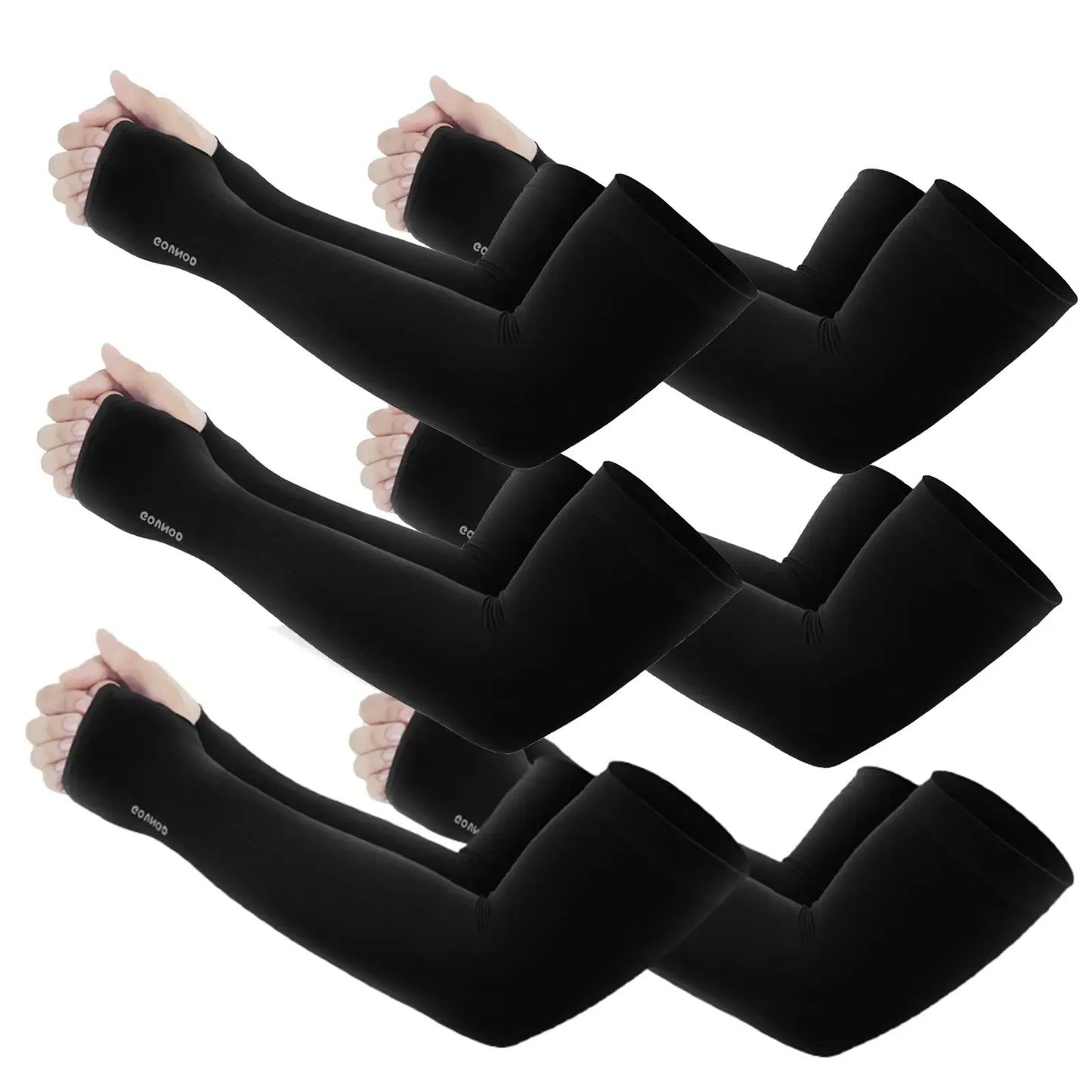 Sun Protection UV Garden Arm Sleeves with Thumb Hole Watch Hole for Men Women UPF 50+ Compression Cooling Football Sleeves Breast Cancer Awareness fallfreshness sport gloves