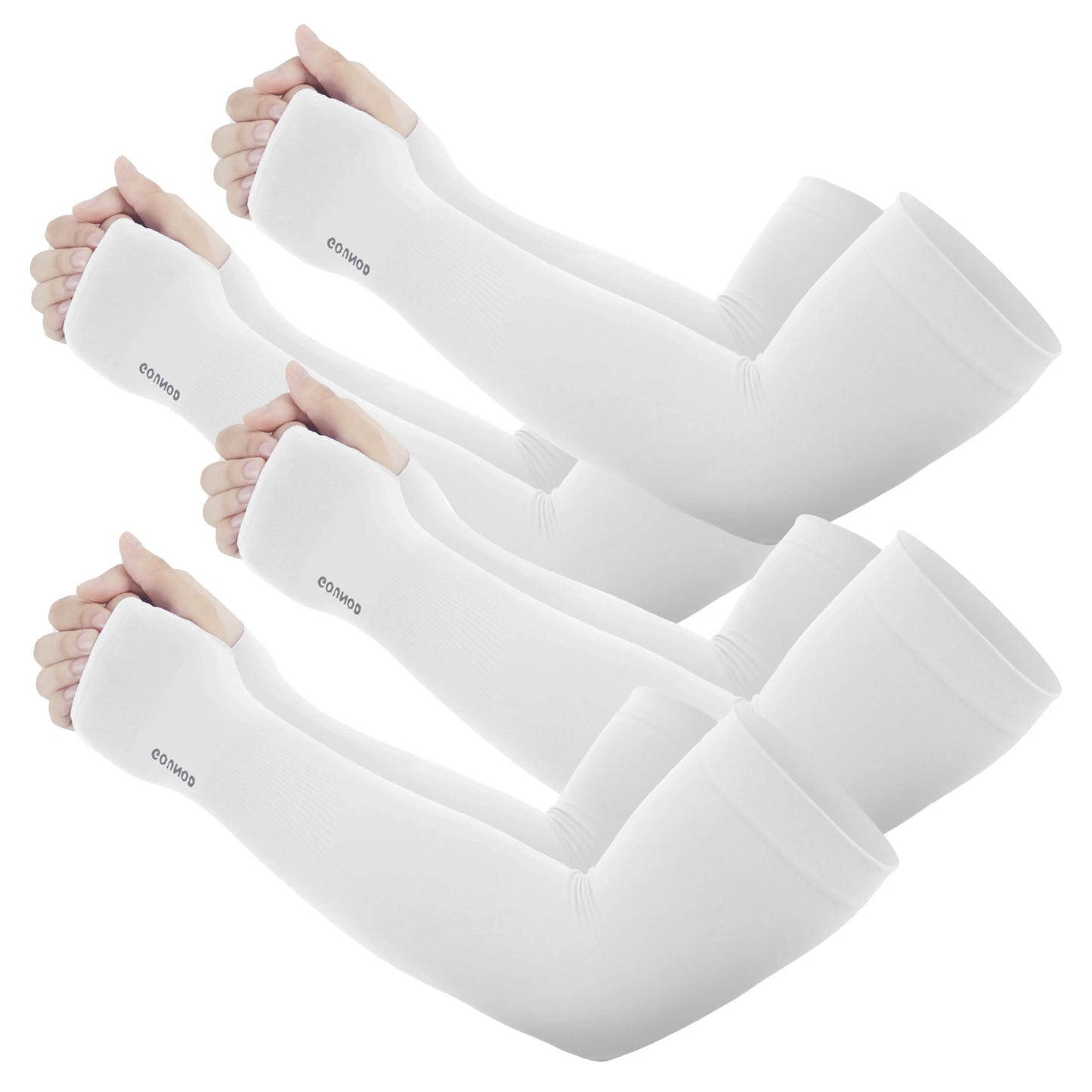 Sun Protection UV Garden Arm Sleeves with Thumb Hole Watch Hole for Men Women UPF 50+ Compression Cooling Football Sleeves Breast Cancer Awareness fallfreshness sport gloves