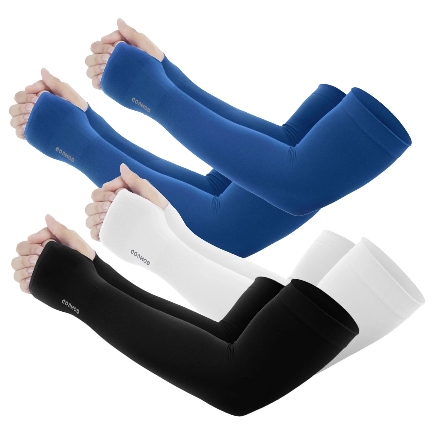 Sun Protection UV Garden Arm Sleeves with Thumb Hole Watch Hole for Men Women UPF 50+ Compression Cooling Football Sleeves Breast Cancer Awareness fallfreshness sport gloves