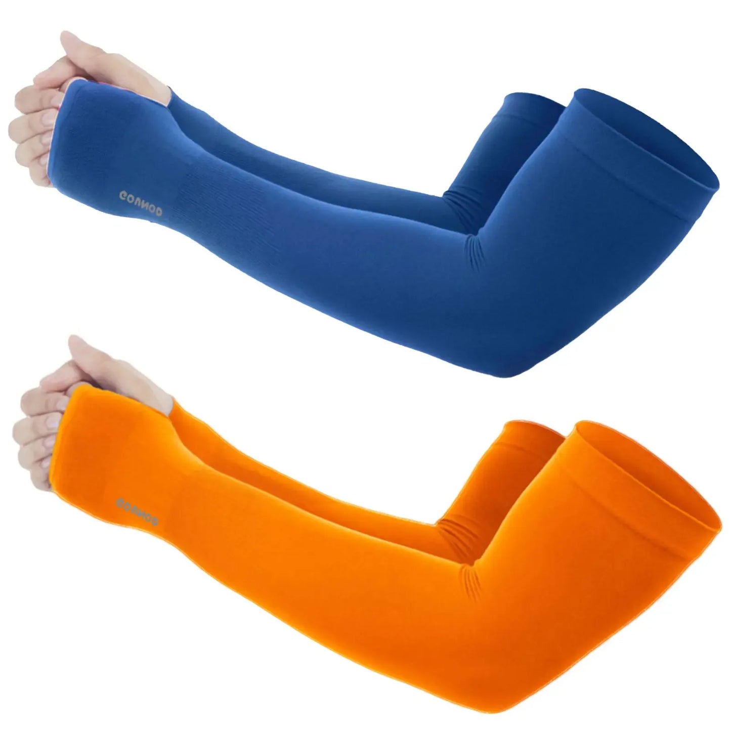 Sun Protection UV Garden Arm Sleeves with Thumb Hole Watch Hole for Men Women UPF 50+ Compression Cooling Football Sleeves Breast Cancer Awareness fallfreshness sport gloves