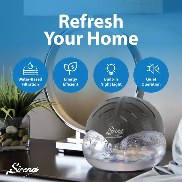 The Original Air Purifier Water Filter Air Cleaner For Home Essential Oil Aromatizer With LED Night Light For Smoke & Pets Aromatic Fragrance Machine