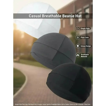 Simple Style Plain Color Skull Beanie