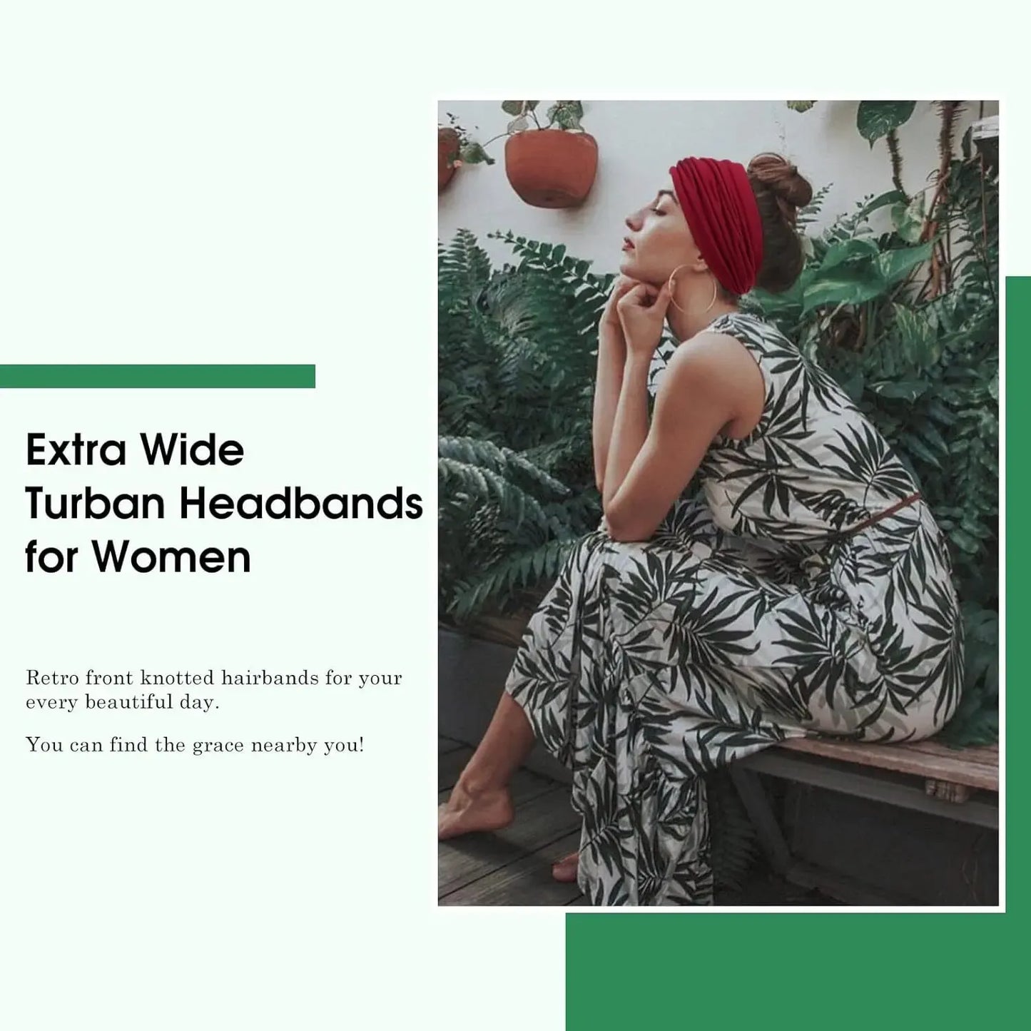 6 Pack Boho Wide Headbands for Women