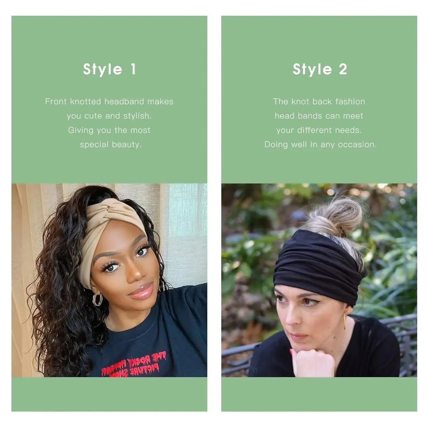 6 Pack Boho Wide Headbands for Women