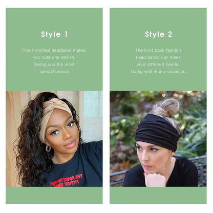 6 Pack Boho Wide Headbands for Women