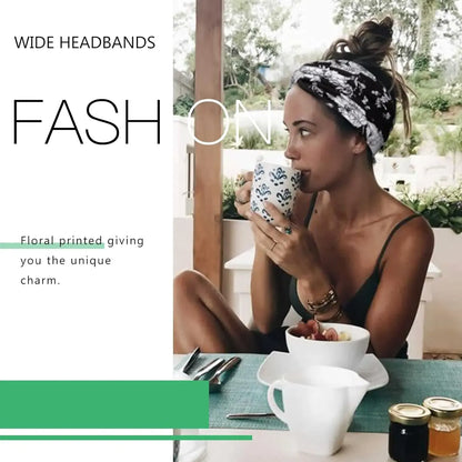 6 Pack Boho Wide Headbands for Women
