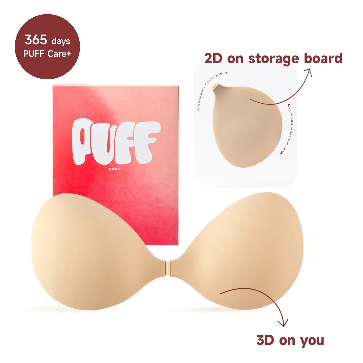 Sticky Bra – Invisible Push-Up Bra | Backless & Strapless, Reusable Adhesive Bra for Women