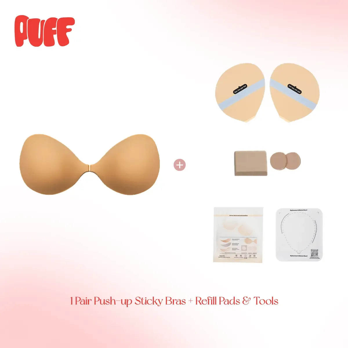 Sticky Bra – Invisible Push-Up Bra | Backless & Strapless, Reusable Adhesive Bra for Women