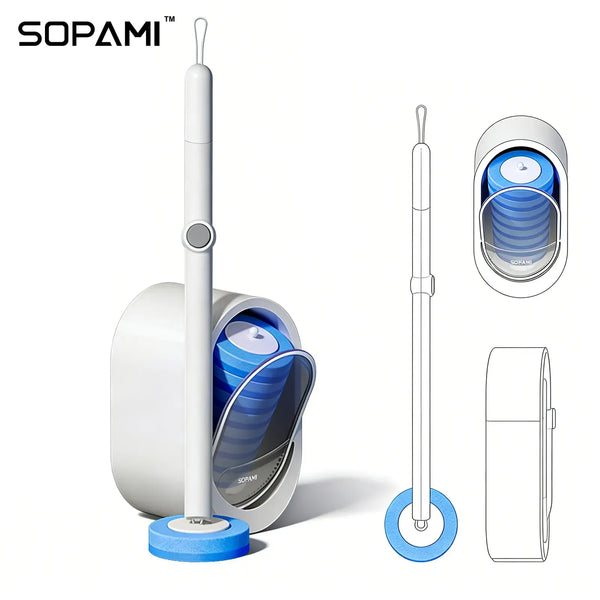 Toilet Brush Kit - 32/16 Refill Heads & Holder,