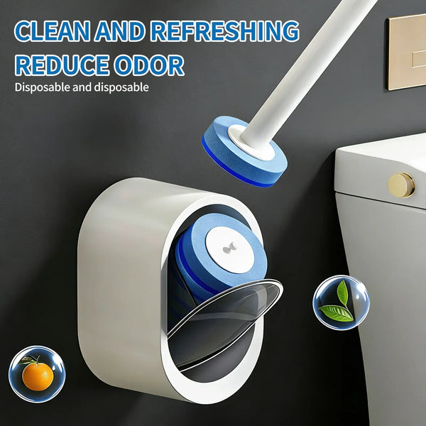 Toilet Brush Kit - 32/16 Refill Heads & Holder,