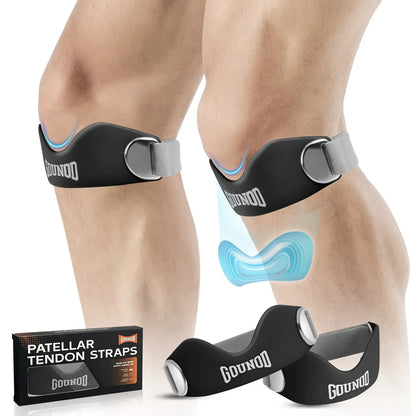 Silicone Patella Knee Strap, Adjustable Patellar Tendon Support