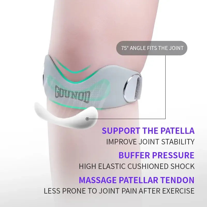 Silicone Patella Knee Strap, Adjustable Patellar Tendon Support