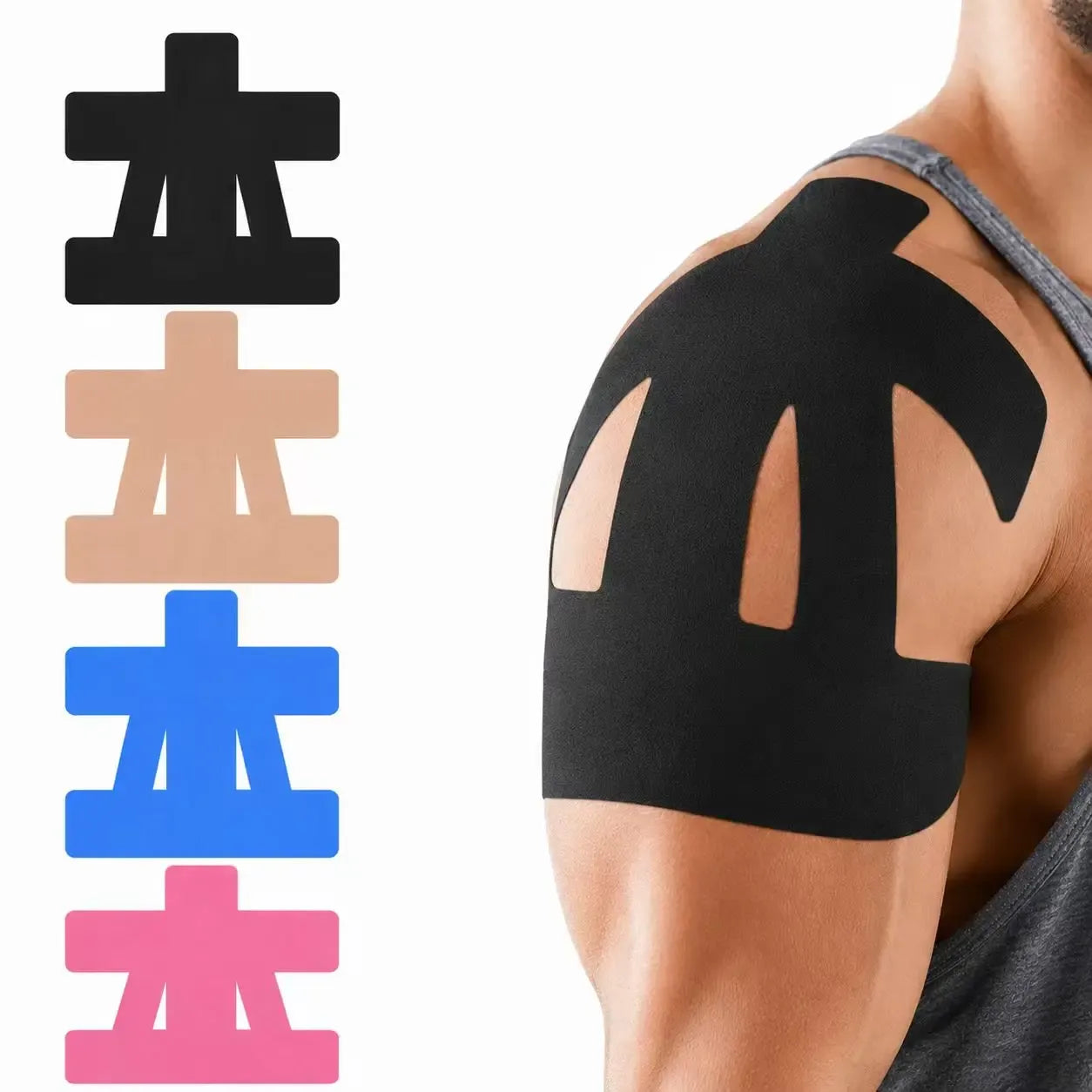 Precut Shoulder Kinesiology Strapping Tape for Men & Women