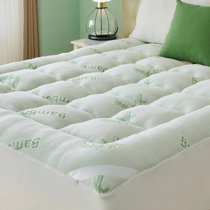 Bamboo Mattress Topper – Cooling Pillow Top Pad with Deep Pocket