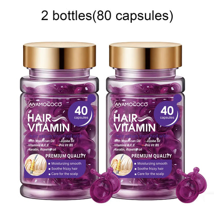 Hair Vitamin Capsules – Violet Vitamins & Argan Oil, 40 Capsules