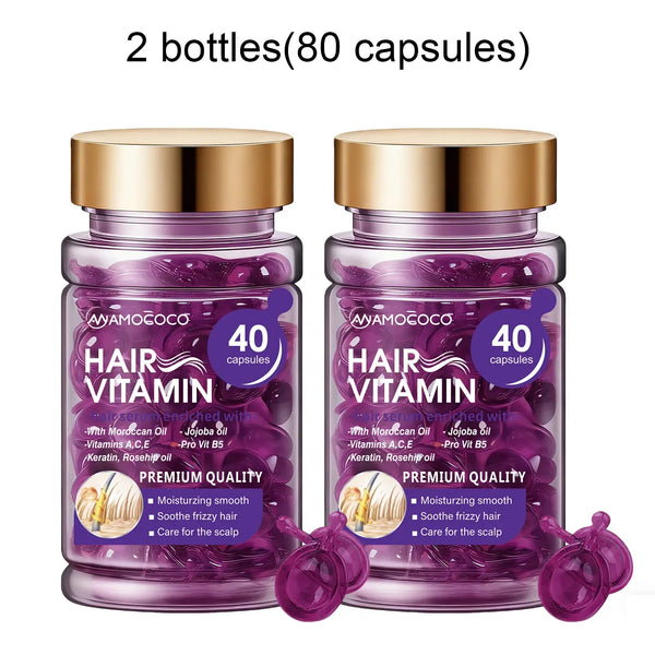 Hair Vitamin Capsules – Violet Vitamins & Argan Oil, 40 Capsules