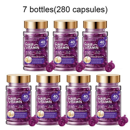 Hair Vitamin Capsules – Violet Vitamins & Argan Oil, 40 Capsules