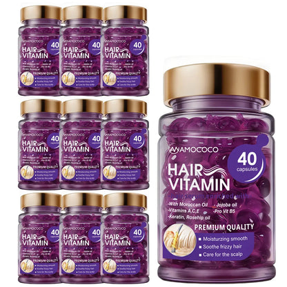 Hair Vitamin Capsules – Violet Vitamins & Argan Oil, 40 Capsules