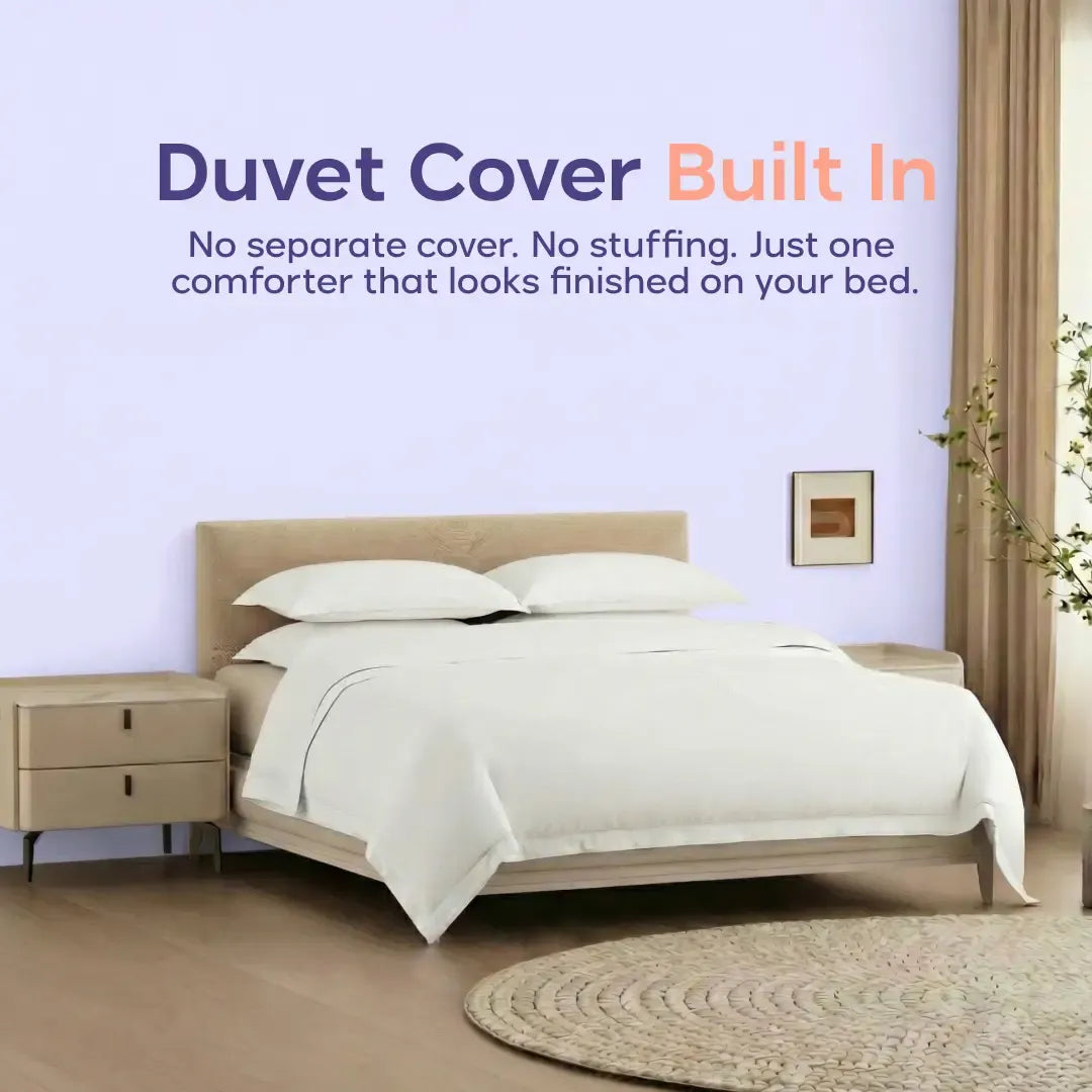Temperature Control Comforter - This comforter is made from two comforters zipped together: a lighter one for hot sleepers and a heavier one for extra warmth. Zip or unzip to sleep at your ideal temperature.