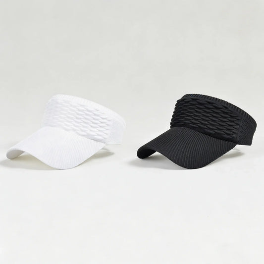 2Pcs Women's High Ponytail Sun Visor Hat | Aesthetic Breathable Open-Top UV Protection Cap | Birthday Gift for Her Running Hiking Beach Travel Outdoor Daily Wear