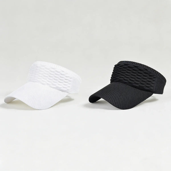 2Pcs Women's High Ponytail Sun Visor Hat | Aesthetic Breathable Open-Top UV Protection Cap | Birthday Gift for Her Running Hiking Beach Travel Outdoor Daily Wear