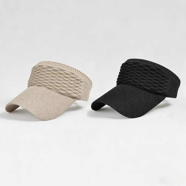2Pcs Women's High Ponytail Sun Visor Hat | Aesthetic Breathable Open-Top UV Protection Cap | Birthday Gift for Her Running Hiking Beach Travel Outdoor Daily Wear