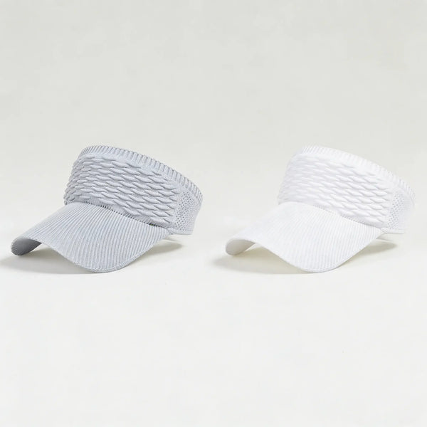 2Pcs Women's High Ponytail Sun Visor Hat | Aesthetic Breathable Open-Top UV Protection Cap | Birthday Gift for Her Running Hiking Beach Travel Outdoor Daily Wear