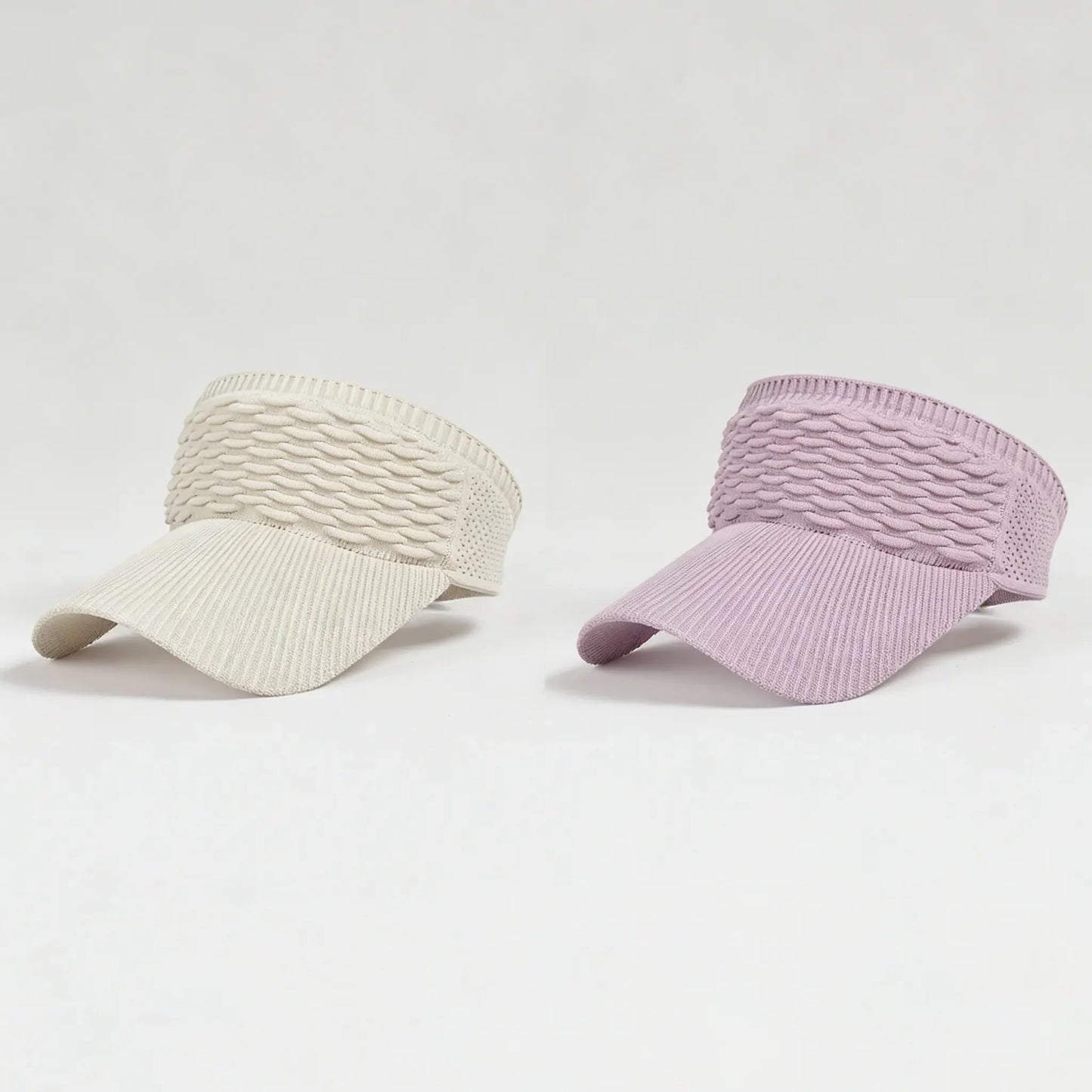2Pcs Women's High Ponytail Sun Visor Hat | Aesthetic Breathable Open-Top UV Protection Cap | Birthday Gift for Her Running Hiking Beach Travel Outdoor Daily Wear