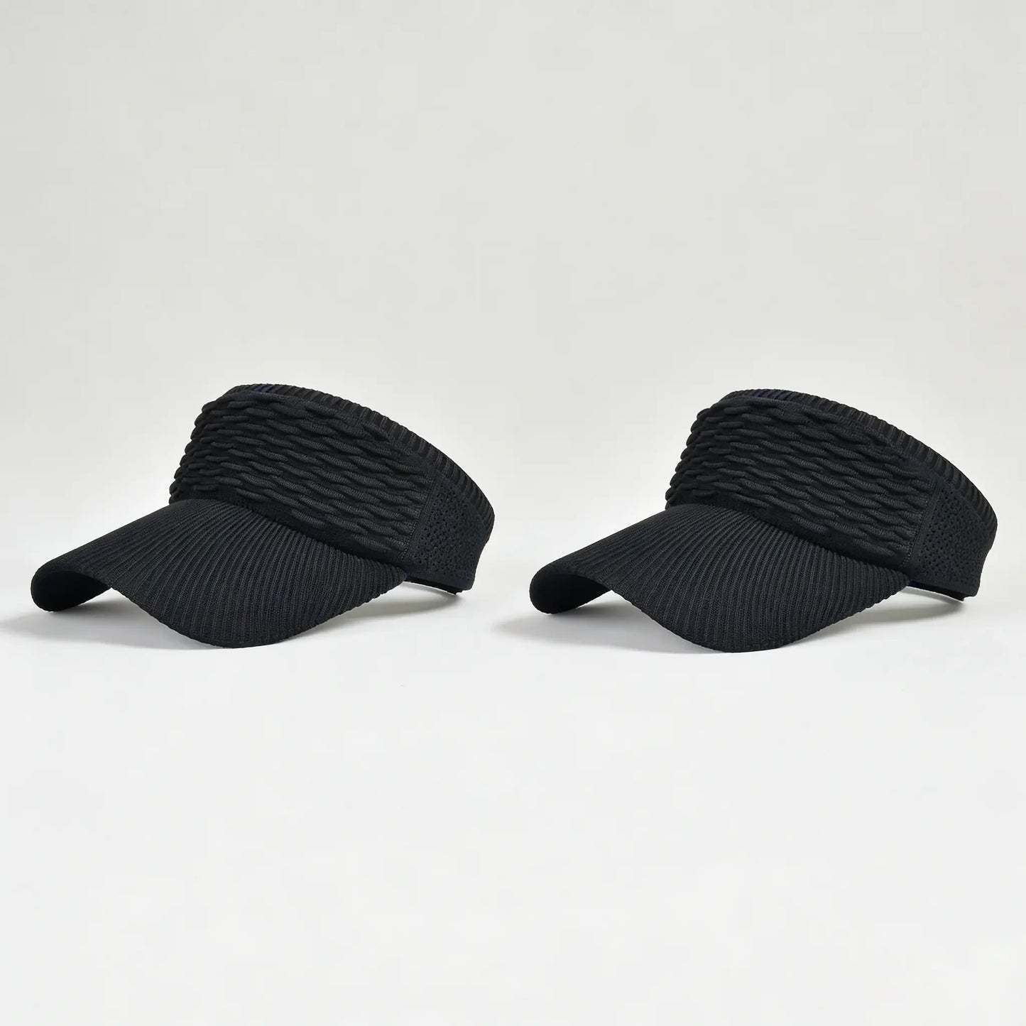 2Pcs Women's High Ponytail Sun Visor Hat | Aesthetic Breathable Open-Top UV Protection Cap | Birthday Gift for Her Running Hiking Beach Travel Outdoor Daily Wear