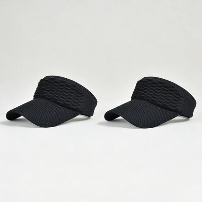 2Pcs Women's High Ponytail Sun Visor Hat | Aesthetic Breathable Open-Top UV Protection Cap | Birthday Gift for Her Running Hiking Beach Travel Outdoor Daily Wear